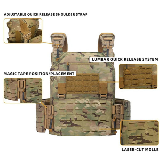 Outdoor hunting vest, tactical training clothing, quick disassembly