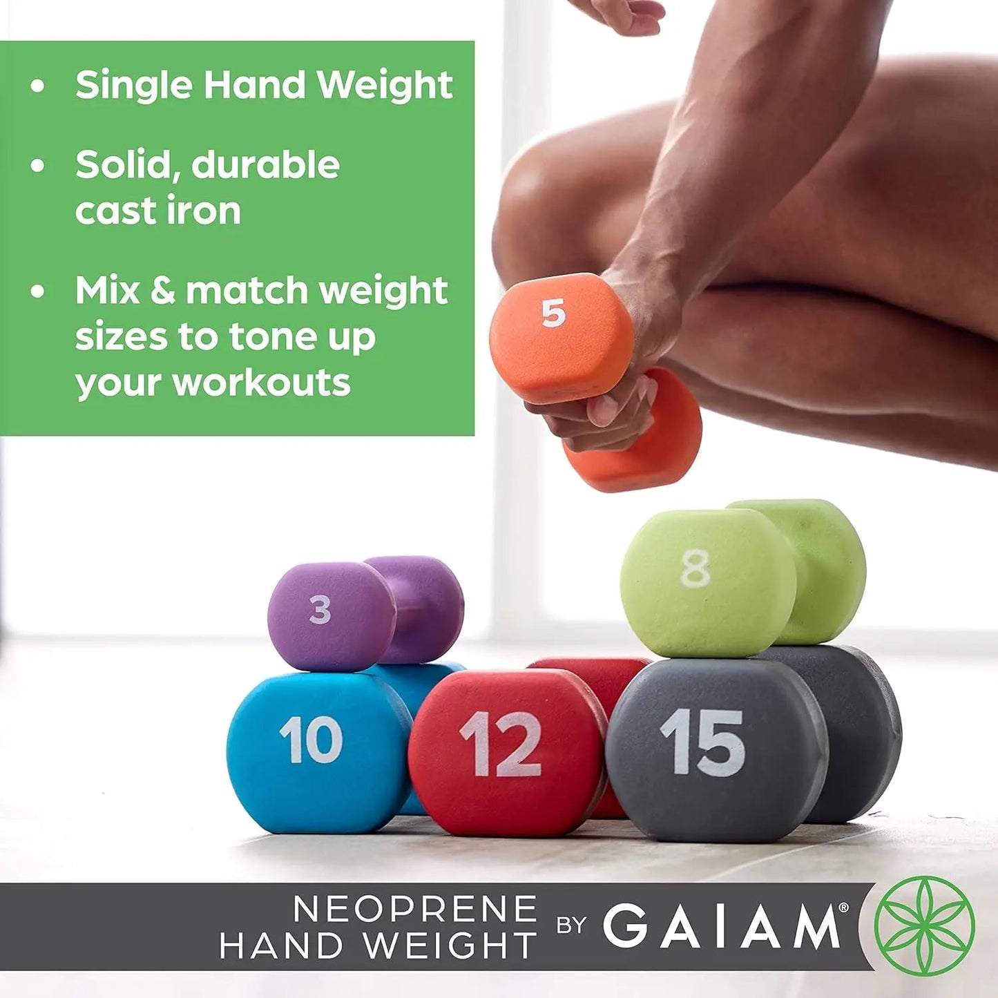 Dumbbell Hand Weight, Neoprene Coated Free Weights for Home Gym, Strength Training for Women Men, Fitness Equipment 7 Sister Stars LLC