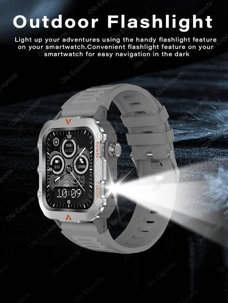 Outdoor Sport Smart Watch with Led Lighting Men Women Watches Fitness Track ECG+PGG Smart Watch