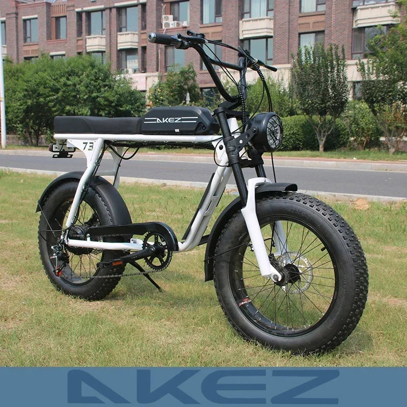 Electric Bike AKEZ 1500W Motor 48V 18AH Leisure commuting with Hydraulic Brake Electric Bicycle 20 inch mountain off-road E-bike 7 Sister Stars LLC