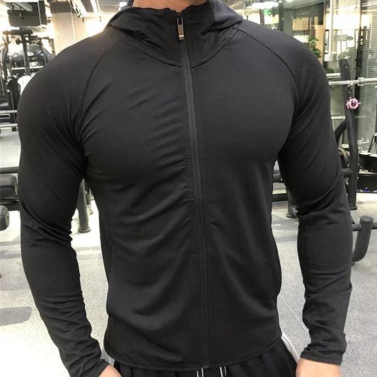 New Winter Autumn Hoodies Sport Shirt Men Hat Zipper Running Jackets Fitness Gym Sports Clothing Sport Top Men's Sportswear 2022 7 Sister Stars LLC