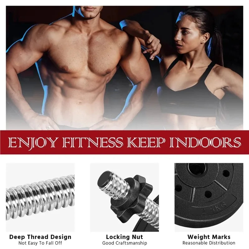 Alden Design 66 lb. Adjustable Dumbbell Free Weight Set, Black 7 Sister Stars LLC