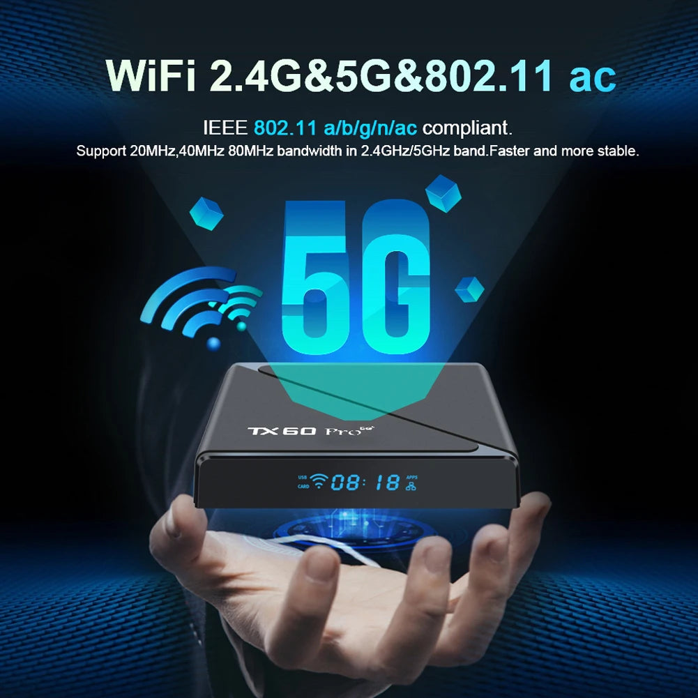 Android 16.0 TV Box TX60 PRO 16+256GB 4K HDR10+ Allwinner H313 WiFi 6 BT 5.0 Voice Remote high quality Home Theater Media Player 7 Sister Stars LLC