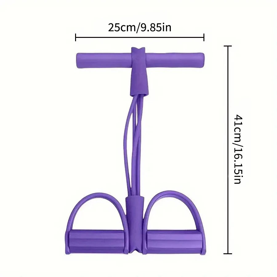 1PC6-tube elastic yoga pedal pull resistance band, suitable for abdominal/waist/arm/leg stretching slimming training 7 Sister Stars LLC