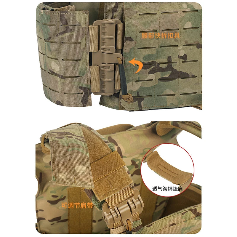 Outdoor hunting vest, tactical training clothing, quick disassembly