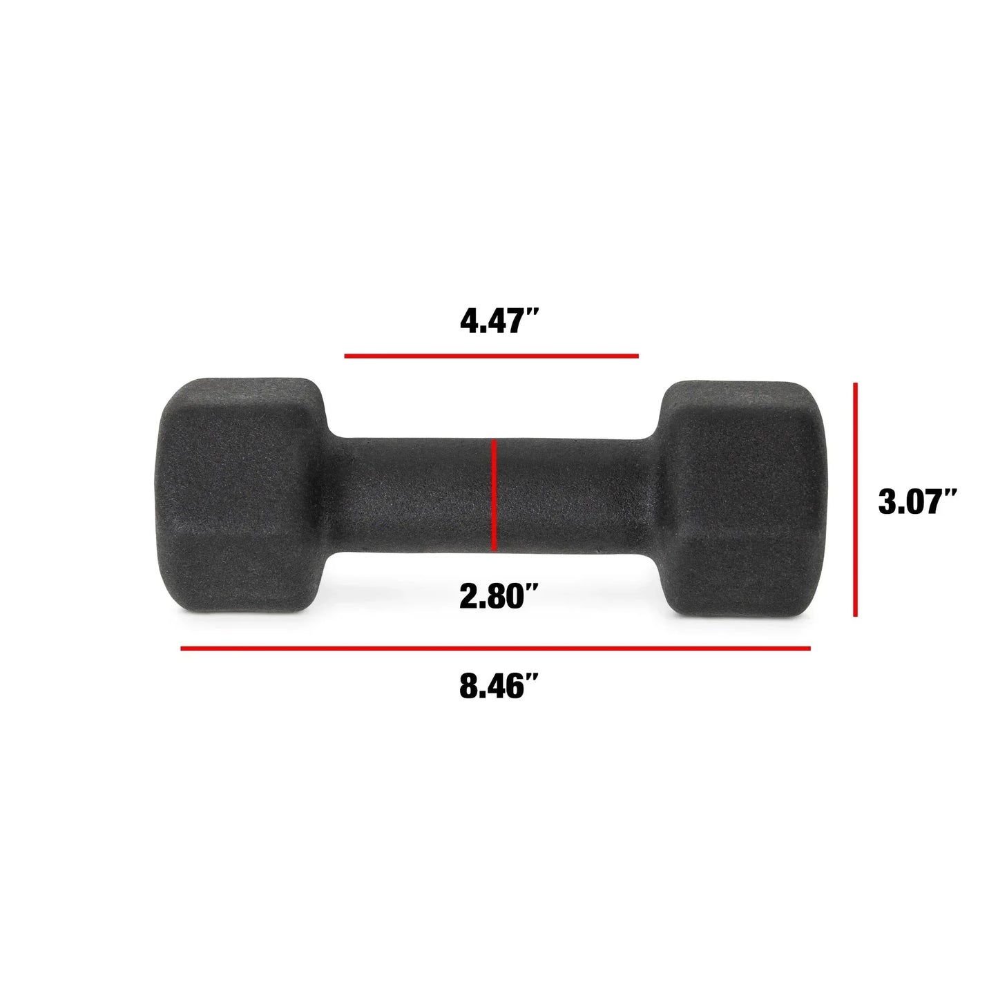 7lb Black Neoprene Dumbbell Pair, Non-Slip Grip Hand Weights for Womens Fitness, Home Gym & Strength Training 7 Sister Stars LLC