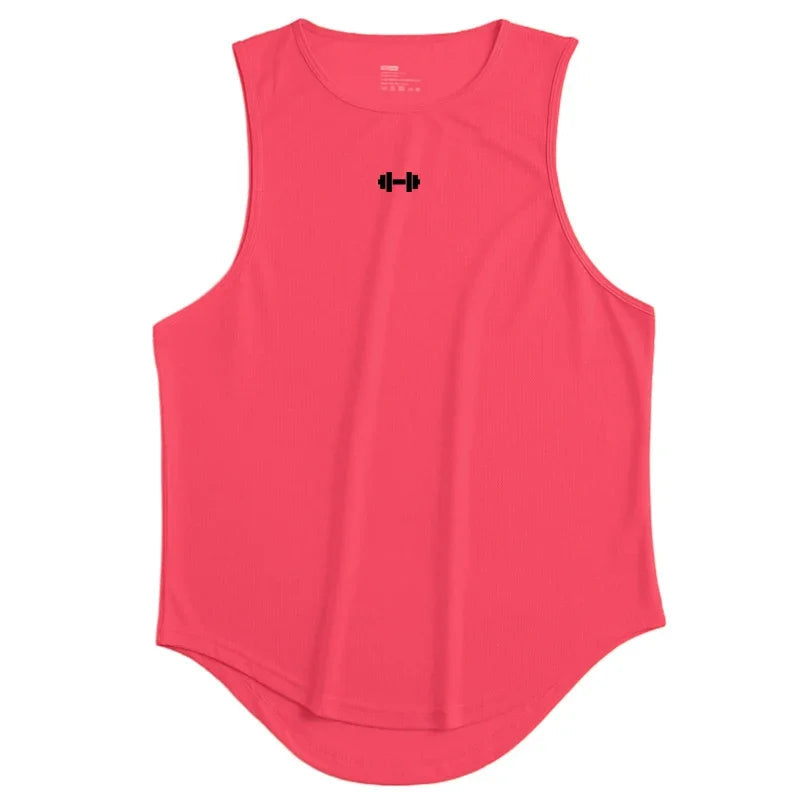 Gym Fitness Bodybuilding Sport Vests Mesh Breathable Quick Dry Running Tank Tops Mens Workout Muscle Casual Elastic T-shirts 7 Sister Stars LLC