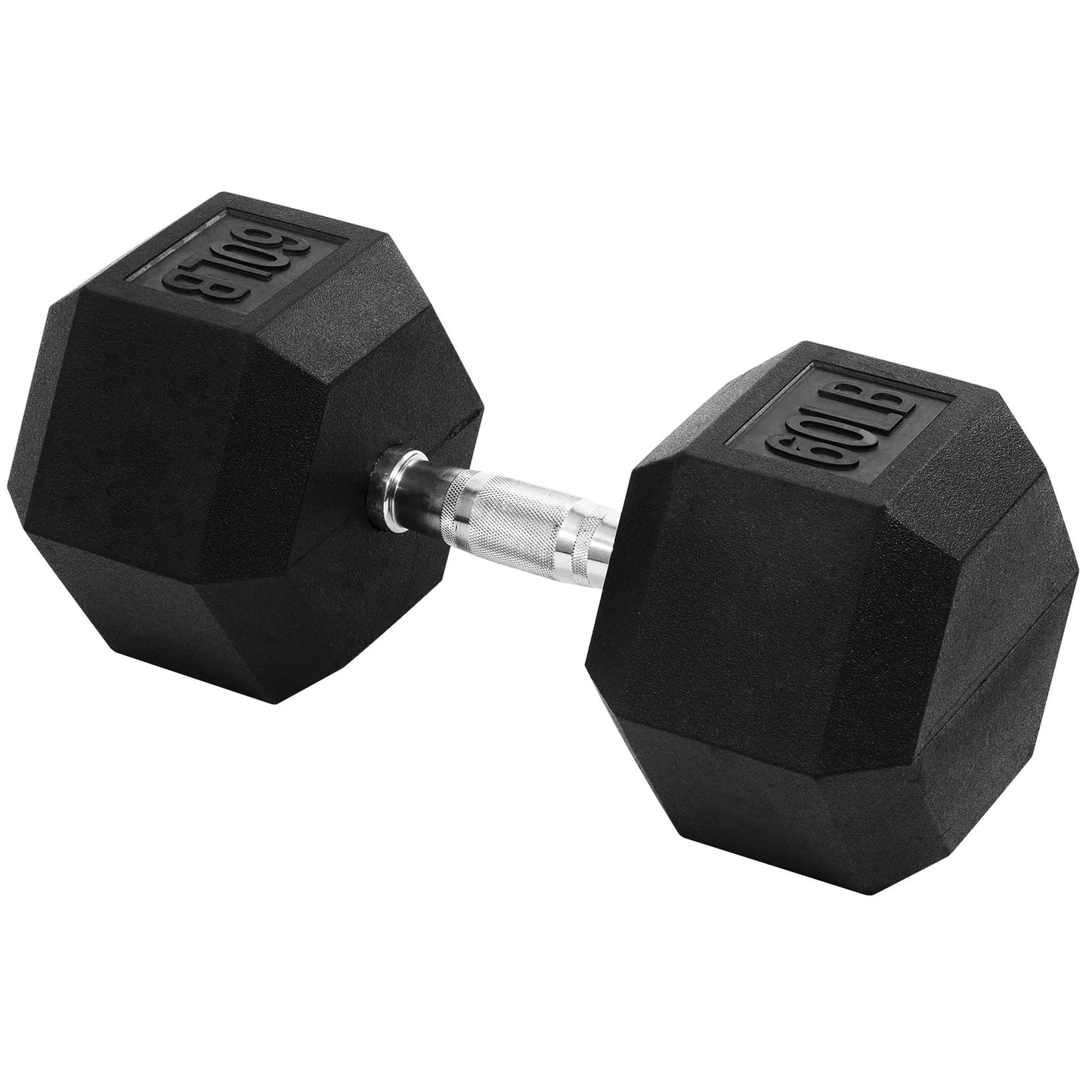 BalanceFrom Rubber Encased Hex Dumbbells, 45 lbs Pair, Black 7 Sister Stars LLC