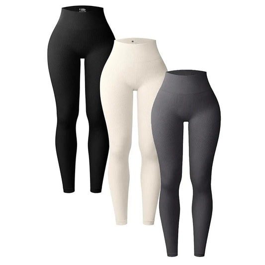 Women's seamless knitted thread yoga pants high waisted sports leggings hip lifting running training slimming and fashionable 7 Sister Stars LLC