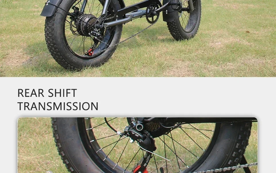 Electric Bike AKEZ 1500W Motor 48V 18AH Leisure commuting with Hydraulic Brake Electric Bicycle 20 inch mountain off-road E-bike 7 Sister Stars LLC