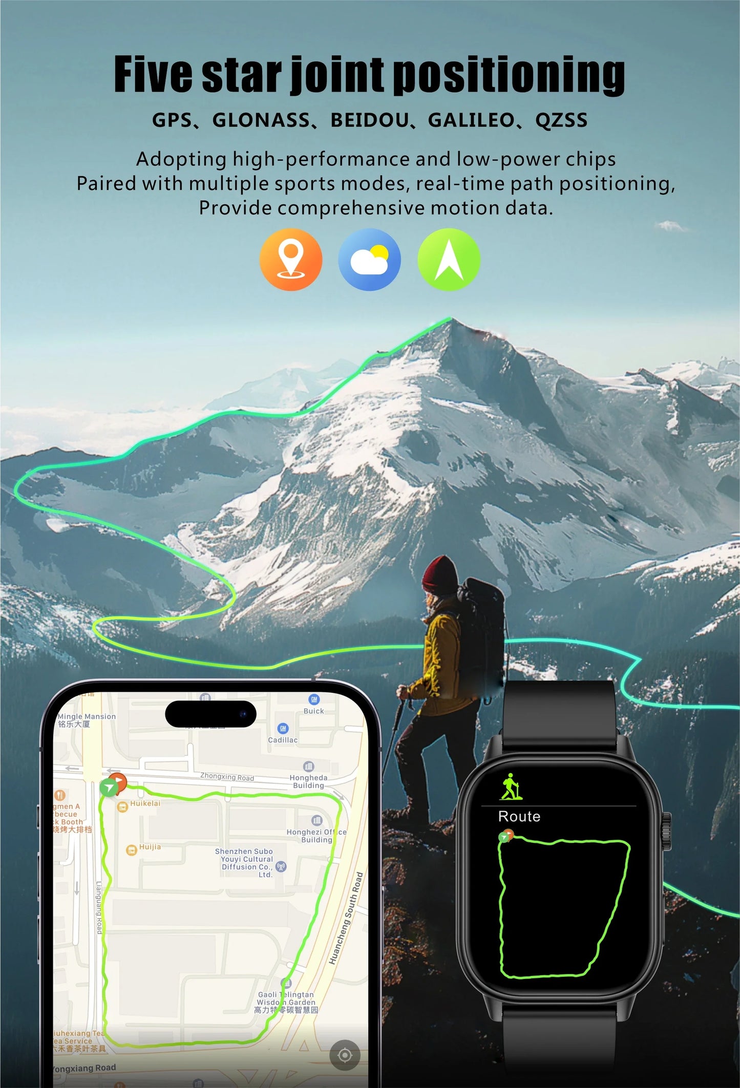 2025 New Built-in GPS Outdoor Smart Watch 2.01''HD Screen178+sports  Health Monitoring Bluetooth Call lP68 Waterproof Smartwatch