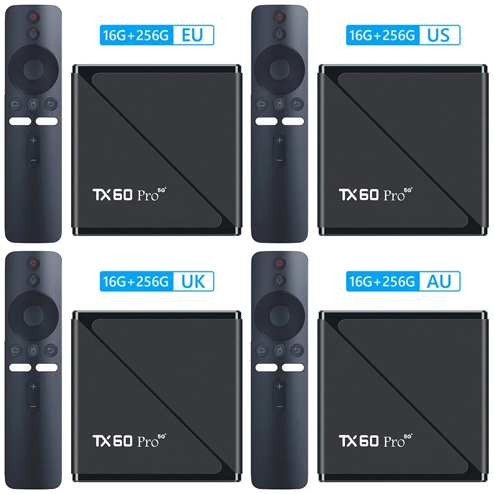 Android 16.0 TV Box TX60 PRO 16+256GB 4K HDR10+ Allwinner H313 WiFi 6 BT 5.0 Voice Remote high quality Home Theater Media Player