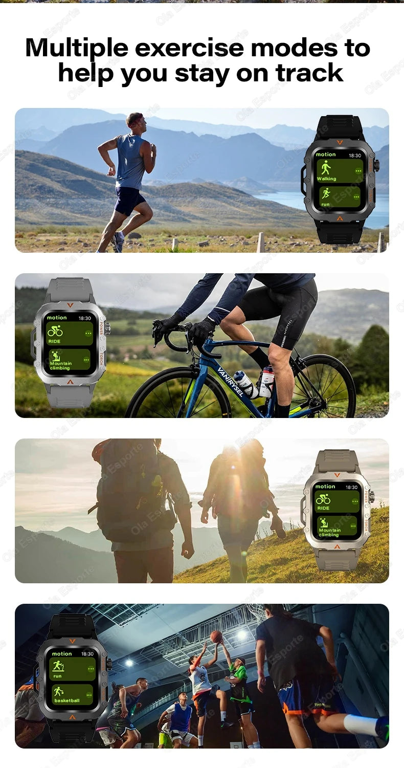 Outdoor Sport Smart Watch with Led Lighting Men Women Watches Fitness Track ECG+PGG Smart Watch