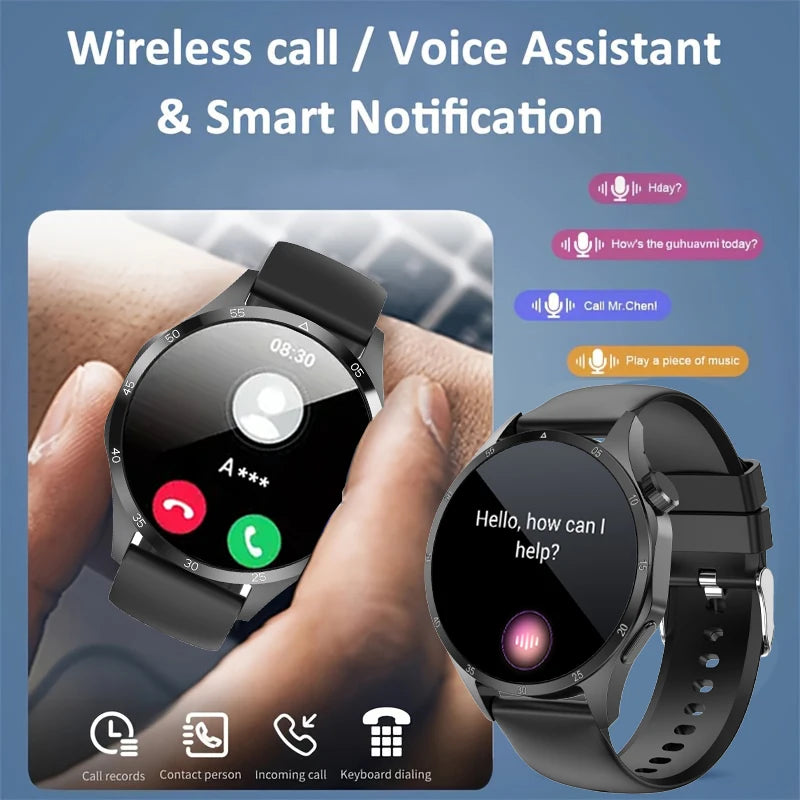 2025 New Men GPS Smart Watch 360 * 360 AMOLED Screen Bluetooth Call NFC Heart Rate Monitoring IP68 Waterproof SmartWatch for Men