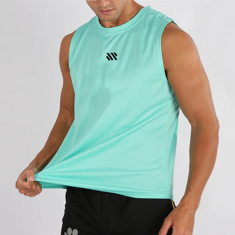 GITF Men's Bodybuilding Vest Gym Workout Mesh Fitness Sleeveless shirt Running wear Stringer Single shirt Summer Accident vest 7 Sister Stars LLC