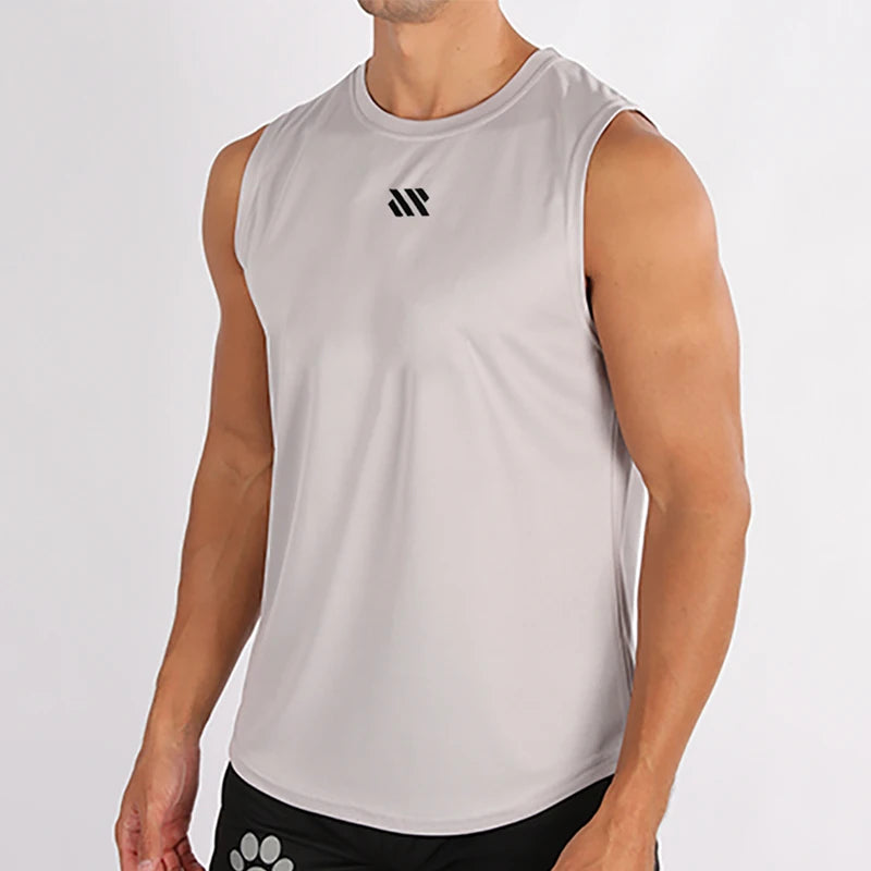 GITF Men's Bodybuilding Vest Gym Workout Mesh Fitness Sleeveless shirt Running wear Stringer Single shirt Summer Accident vest