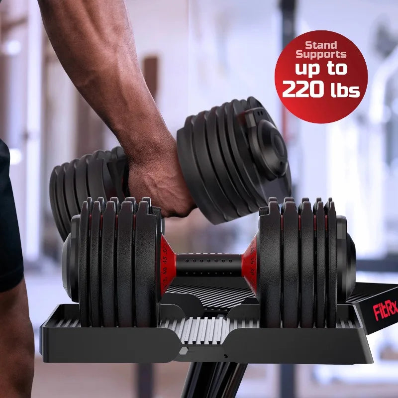 FitRx Adjustable Dumbbells, 52.5lb SmartBell Dumbbell Set with Quick-Select Weights for Home Gym 7 Sister Stars LLC