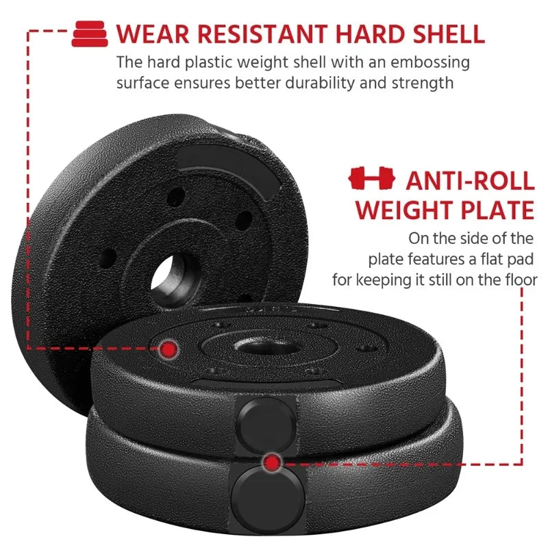 Alden Design 66 lb. Adjustable Dumbbell Free Weight Set, Black 7 Sister Stars LLC