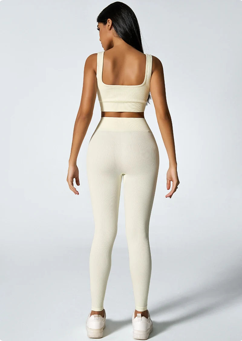 Women's seamless knitted thread yoga pants high waisted sports leggings hip lifting running training slimming and fashionable 7 Sister Stars LLC