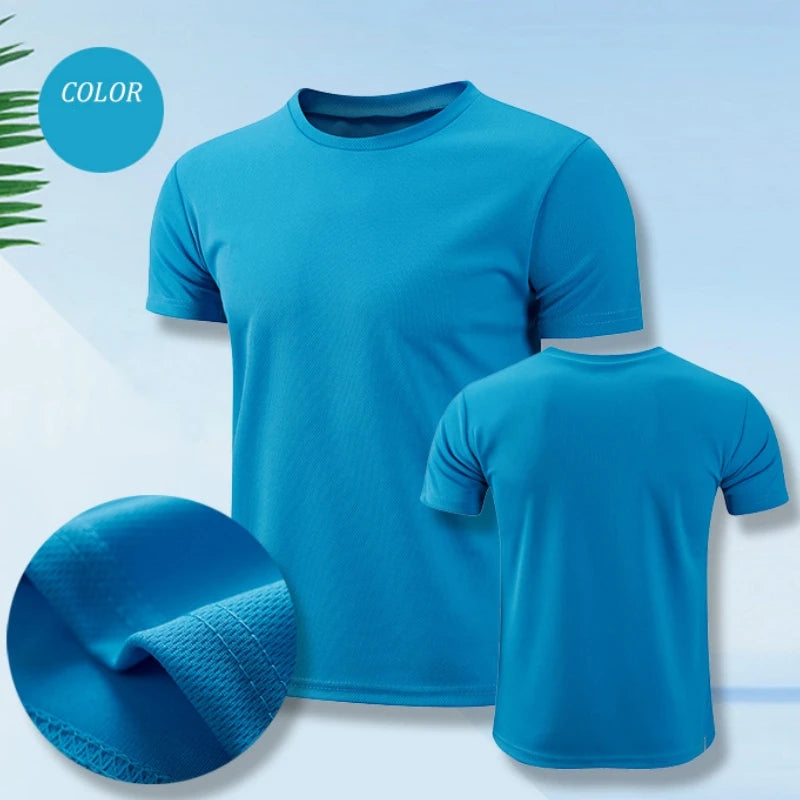 Men Women Quick Dry Short Sleeve Sport T Shirt Gym Jerseys Fitness Shirt Trainer Running T-Shirt Teenager Breathable Sportswears 7 Sister Stars LLC