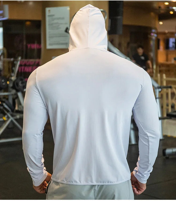 2023 High Quality Men's Jacket Sports Zip Up Long Sleeve T-shirts Quick Dry Gym Fitness Elasticity Coats Running Man Sweatshirts