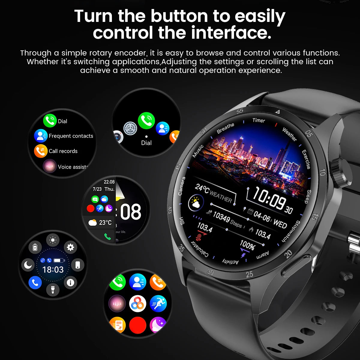 2025 New Men GPS Smart Watch 360 * 360 AMOLED Screen Bluetooth Call NFC Heart Rate Monitoring IP68 Waterproof SmartWatch for Men