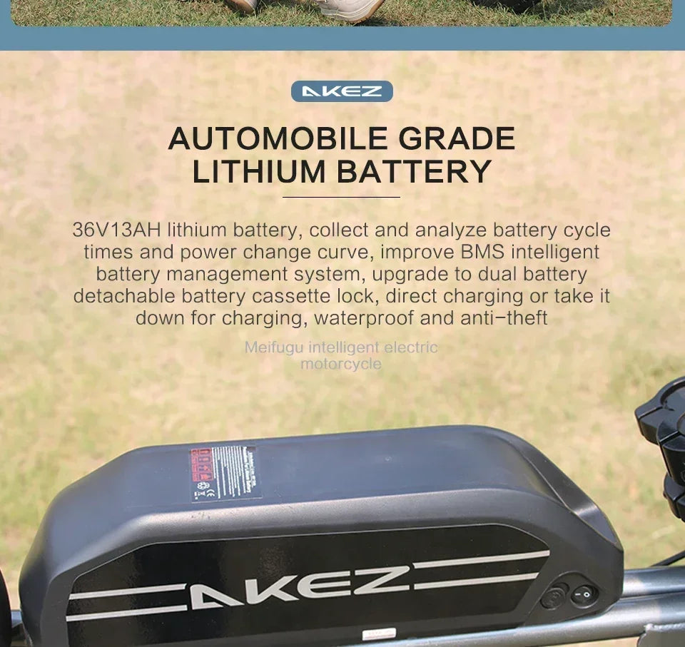 Electric Bike AKEZ 1500W Motor 48V 18AH Leisure commuting with Hydraulic Brake Electric Bicycle 20 inch mountain off-road E-bike 7 Sister Stars LLC