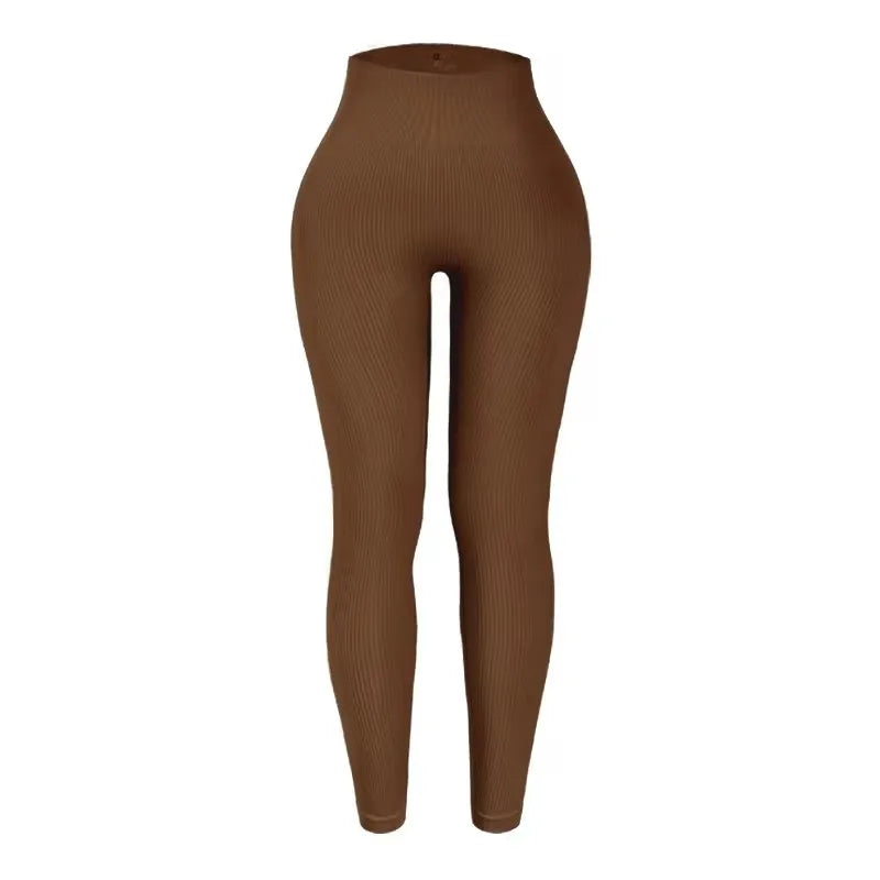 Women's seamless knitted thread yoga pants high waisted sports leggings hip lifting running training slimming and fashionable 7 Sister Stars LLC