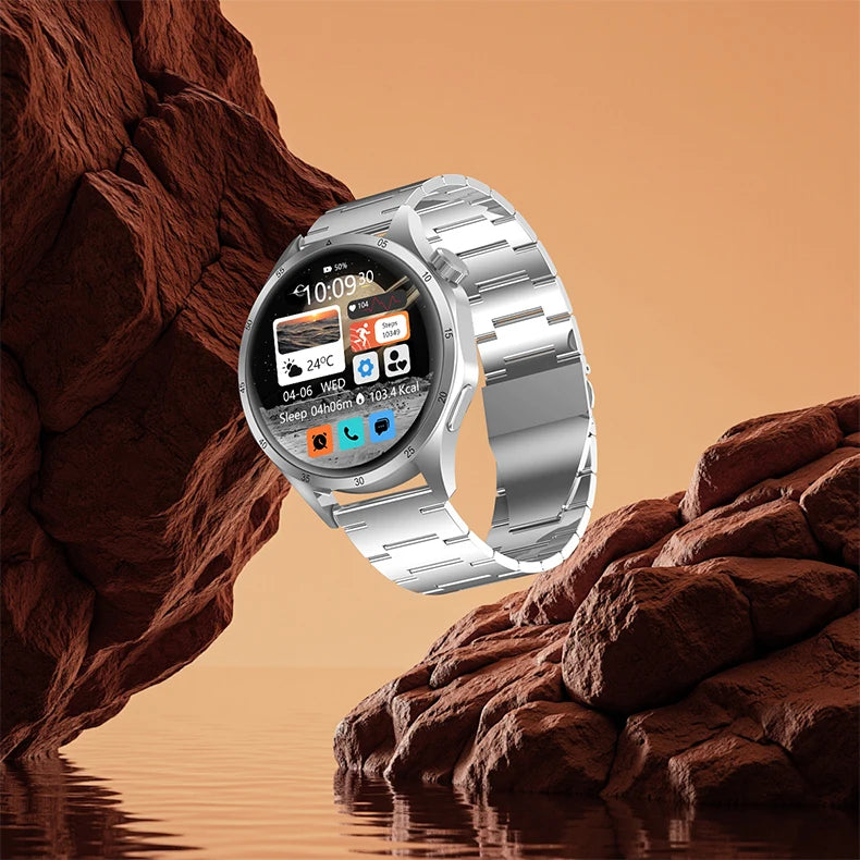 2025 New Men GPS Smart Watch 360 * 360 AMOLED Screen Bluetooth Call NFC Heart Rate Monitoring IP68 Waterproof SmartWatch for Men