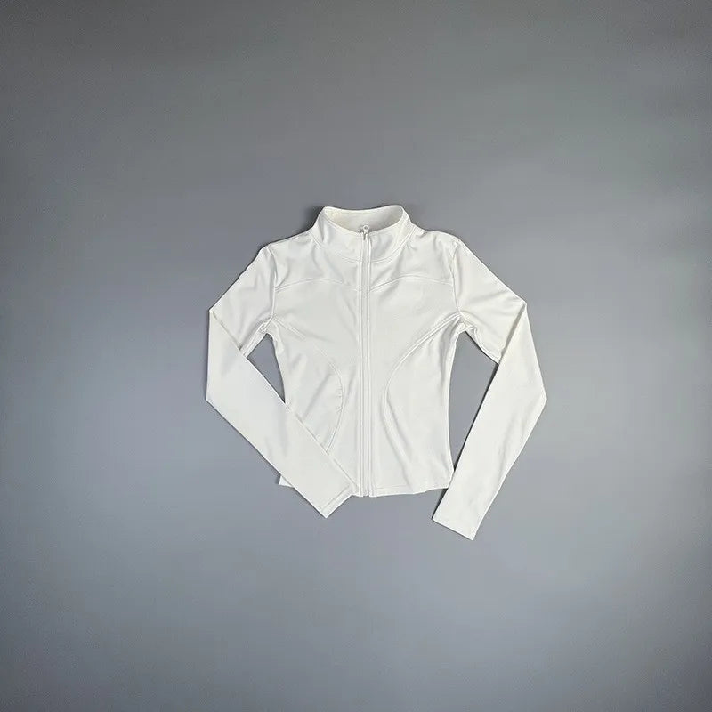 2025 New Yoga Coat Short Sports Jacket WOMEN'S Fitness Clothes Slimming Body Sculpting Zipper Yoga Jacket 7 Sister Stars LLC