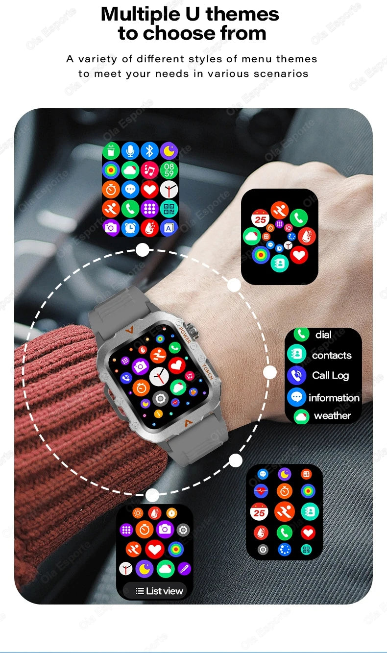 Outdoor Sport Smart Watch with Led Lighting Men Women Watches Fitness Track ECG+PGG Smart Watch