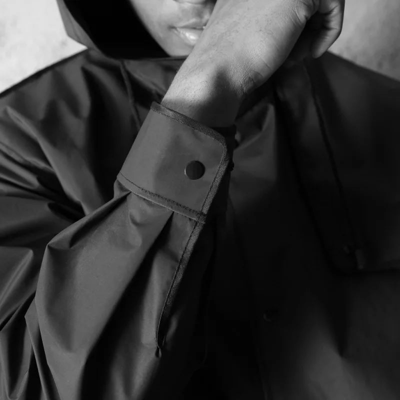 Hunting Jacket EVA Black Red Raincoat Alan Walker Pattern Outdoor Men's Long Style Hiking Ride Poncho Environmental Rain Coat