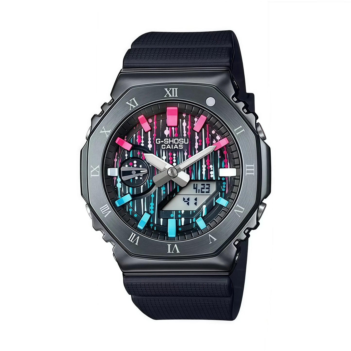 Digital sports electronic watch for men and women Alloy LED dial Roman numerals Full functionality World time Oak GM series