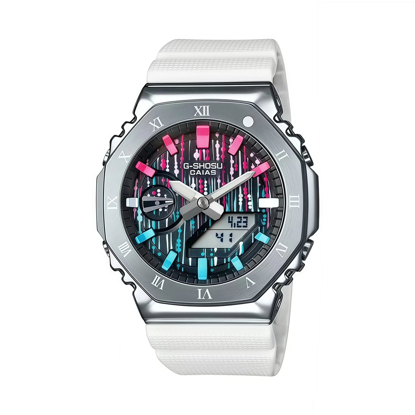 Digital sports electronic watch for men and women Alloy LED dial Roman numerals Full functionality World time Oak GM series