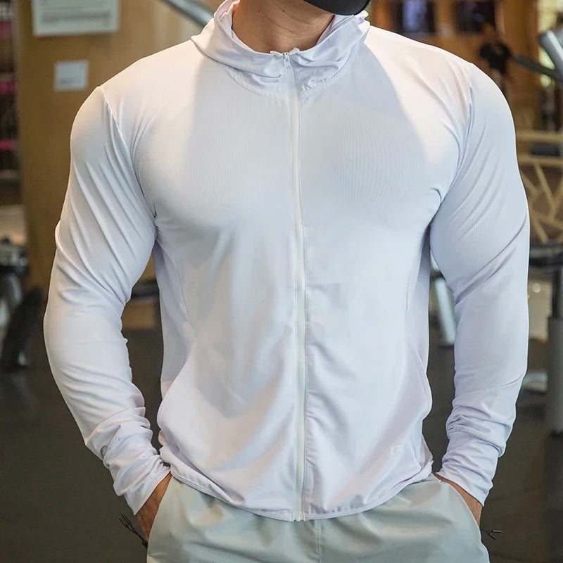 2023 High Quality Men's Jacket Sports Zip Up Long Sleeve T-shirts Quick Dry Gym Fitness Elasticity Coats Running Man Sweatshirts 7 Sister Stars LLC