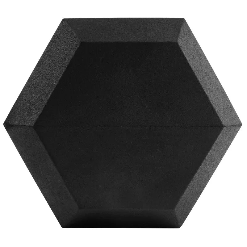BalanceFrom Rubber Encased Hex Dumbbells, 45 lbs Pair, Black 7 Sister Stars LLC