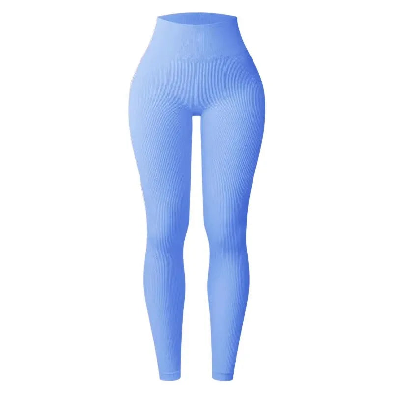 Women's seamless knitted thread yoga pants high waisted sports leggings hip lifting running training slimming and fashionable 7 Sister Stars LLC