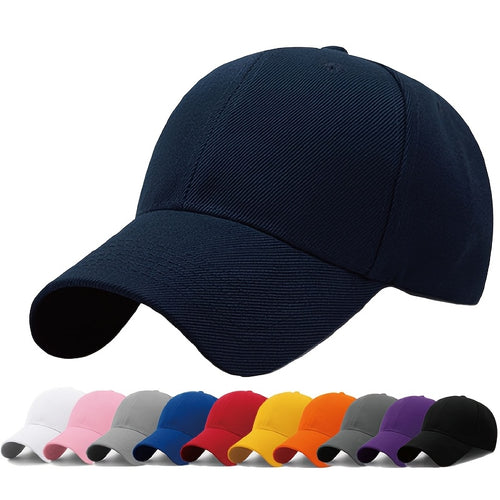 1pc Men&Women's Vintage Simple Solid Adjustable Curved Brim Baseball Cap For Outdoor For King's Day