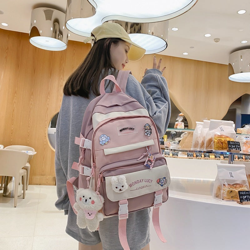 Elementary School Students' Mori All-match Backpack Large Capacity Shoulders 7 Sister Stars LLC