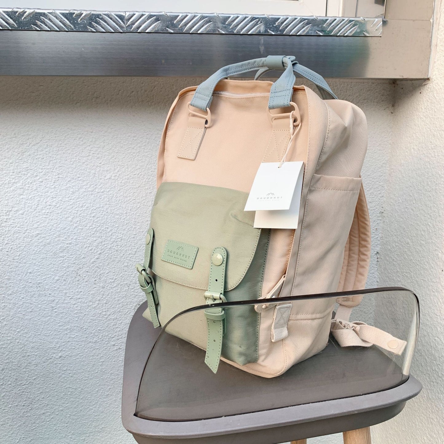 Student Waterproof Nylon Backpack, Classic Natural Macarons 7 Sister Stars LLC