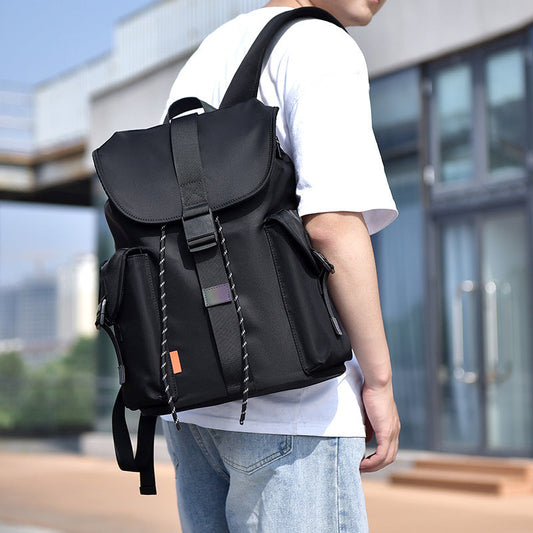 Backpack Casual Simple Solid Color New Large Capacity 7 Sister Stars LLC