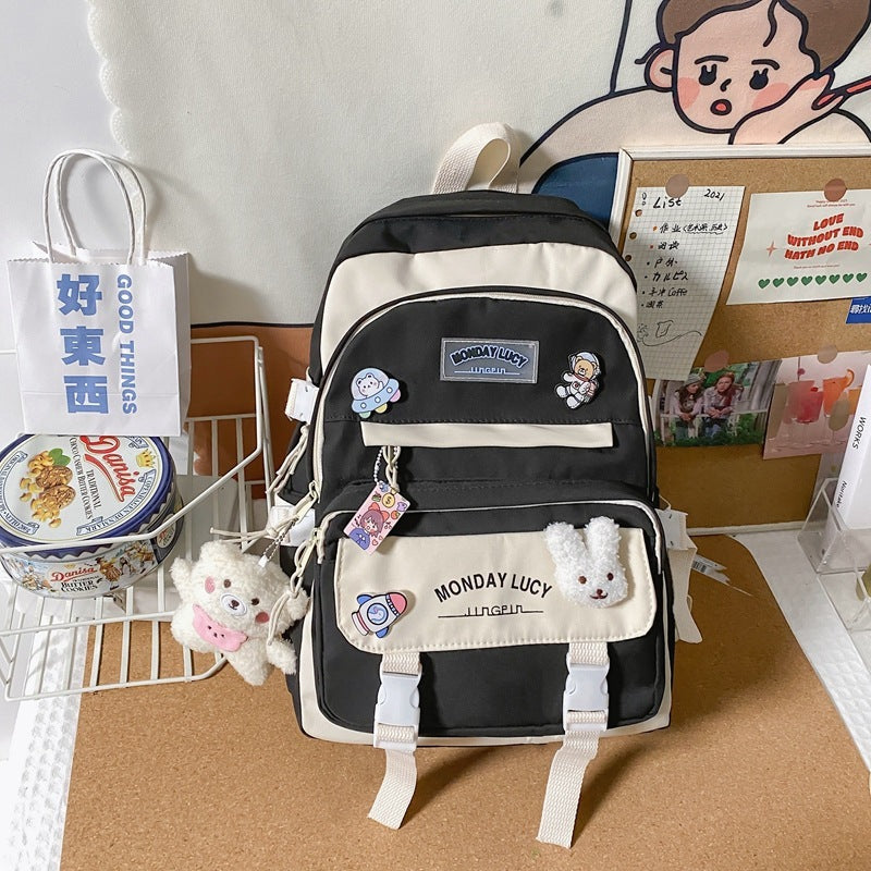 Elementary School Students' Mori All-match Backpack Large Capacity Shoulders 7 Sister Stars LLC